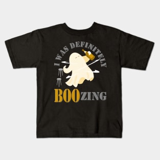 I Was Definitely Boozing, Ghost Drinking Beer, Halloween Gifts, Halloween Costume Gift, Spooky, Horror, Scary, Halloween, Ghost Halloween, Alcohol Ghost Kids T-Shirt